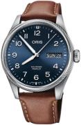 Oris Herreur 01 752 7760 4065-07 5 22 07LC Aviation Blå/Læder Ø44
