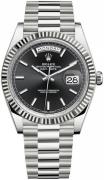 Rolex Herreur 228239-0004 Day-Date 40 Sort/18 karat hvidguld Ø40 mm