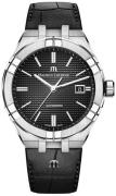 Maurice Lacroix Herreur AI6008-SS001-330-1 Aikon Sort/Læder Ø42 mm