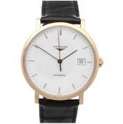 Longines Herreur L4.787.8.12.4 Elegant Hvid/Læder Ø37 mm