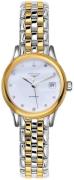 Longines Dameur L4.374.3.27.7 Flagship Hvid/Gul guldtonet stål Ø30