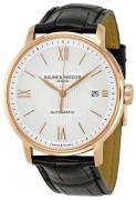Baume & Mercier Herreur MOA10037 CLASSIMA Sølvfarvet/Læder Ø39