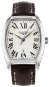 Longines Dameur L2.155.4.71.5 Evidenza Hvid/Læder 23.3x19.6 mm