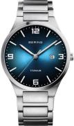 Bering Herreur 15240-777 Titanium Blå/Titanium Ø40 mm