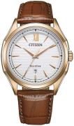 Citizen Herreur AW1753-10A Eco Drive Sølvfarvet/Læder Ø41 mm