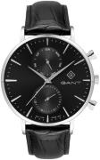Gant Herreur G121011 Park Hill Sort/Læder Ø44 mm