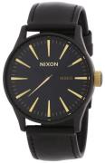 Nixon Herreur A1051041-00 Sort/Læder Ø42 mm
