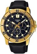 Casio Herreur MTP-VD300GL-1EUDF Classic Sort/Læder Ø45 mm
