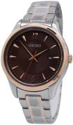 Seiko Dameur SUR476P1 Classic Brun/Rosaguldtonet stål Ø30 mm