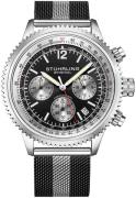 Stührling Original Herreur 4015.5 Monaco Sort/Stål Ø44 mm