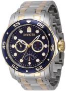 Invicta Herreur 47001 Pro Diver Blå/Gul guldtonet stål Ø48 mm