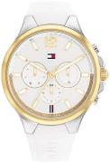 Tommy Hilfiger Dameur 1782598 Sienna Hvid/Gummi Ø40 mm