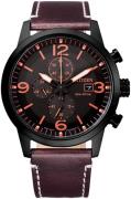 Citizen Herreur CA0745-11E Sort/Læder Ø43 mm