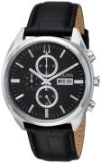 Bulova Herreur 96C133 Sort/Læder Ø42 mm