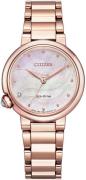 Citizen Dameur EM0912-84Y Elegance Rosa/Rosaguldtonet stål Ø30 mm