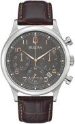 Bulova Herreur 96B356 Grå/Læder Ø43 mm