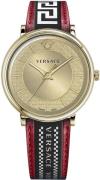 Versace Herreur VE5A02021 V Circle Guldfarvet/Læder Ø42 mm