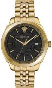 Versace Herreur VEV901723 Icon Classic Sort/Guldtonet stål Ø42 mm