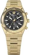 Versace Herreur VESO00922 Sport Greca Sort/Guldtonet stål Ø46 mm
