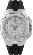 Philipp Plein Herreur PWTBA0123 Octagon Sølvfarvet/Gummi Ø45 mm