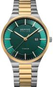 Bering Herreur 14439-718 Solar Grøn/Titanium Ø39 mm