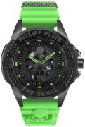 Philipp Plein PWAAA2524 The Skull Sort/Stål Ø44 mm