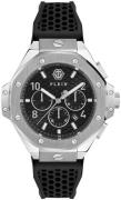 Philipp Plein Herreur PWPRA0124 Chrono Royal Sort/Gummi Ø46 mm