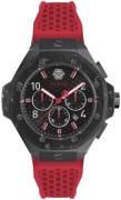 Philipp Plein Herreur PWPRA0724 Chrono Royal Sort/Gummi Ø46 mm
