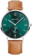 Bering Herreur 14040-508 Classic Grøn/Læder Ø40 mm