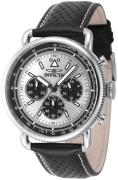 Invicta Herreur 47363 Speedway Sølvfarvet/Læder Ø44 mm