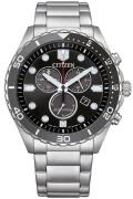 Citizen Herreur AT2568-82E Eco Drive Sort/Stål Ø43 mm