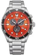 Citizen Herreur AT2560-84X Eco Drive Orange/Stål Ø43 mm