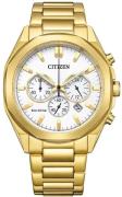 Citizen Herreur CA4592-85A Eco Drive Hvid/Guldtonet stål Ø41 mm