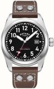 Rotary Herreur GS05470/19 Commando Sort/Læder Ø42 mm