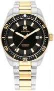 Tommy Hilfiger Herreur 1710552 Th85 Sort/Gul guldtonet stål Ø40 mm