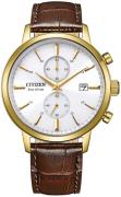 Citizen Herreur CA7062-15A Vintage Hvid/Læder Ø42 mm