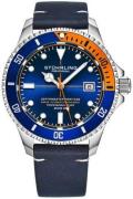 Stührling Original Herreur 883HL.05 Depthmaster Blå/Læder Ø42 mm