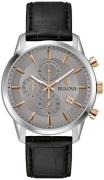 Bulova Herreur 98B409 Sutton Grå/Læder Ø41 mm