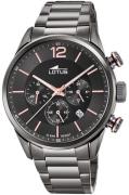 Lotus Herreur 18686/2 Chrono Sort/Stål Ø44 mm