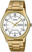 Casio Herreur MTP-V006G-7BUDF Classic Hvid/Gul guldtonet stål Ø38 mm