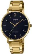 Casio Dameur LTP-VT01G-1BUDF Classic Sort/Gul guldtonet stål Ø34 mm