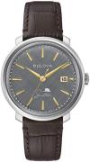 Bulova Herreur 96B345 Sinatra Grå/Læder Ø40 mm