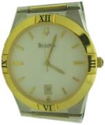 Bulova Herreur 98DB015 Hvid/Gul guldtonet stål Ø37 mm