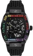 Philipp Plein Herreur PWBAA0621 The Skeleton Sort/Gummi Ø44 mm