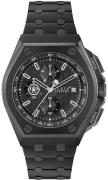 Philipp Plein Herreur PWGAA0821 Plein Extreme Sort/Stål Ø44 mm