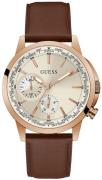 Guess Herreur GW0540G4 Spec Sølvfarvet/Læder Ø44 mm