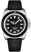 Stührling Original Herreur 4027.1 The Morse Sort/Læder Ø42 mm