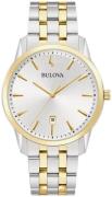 Bulova Herreur 98B385 Sutton Sølvfarvet/Gul guldtonet stål Ø40 mm