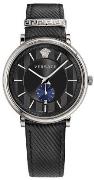 Versace Herreur VEBQ00918 V Circle Sort/Læder Ø42 mm