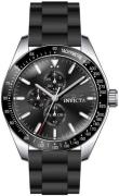 Invicta Herreur 38402 Aviator Sort/Gummi Ø45 mm